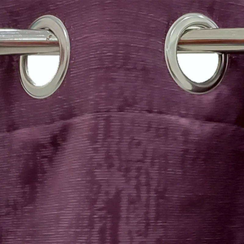 Clover Jaquard Blackout Curtain (Violet) - Set Of Two media 4