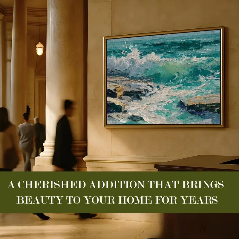 Marine Pulse Canvas Wall Painting With Frame media 7