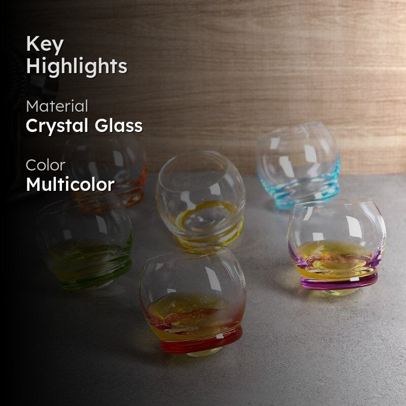 Ciara Bohemia Crystal Whiskey Glass (390 ML) - Set Of Six media 2