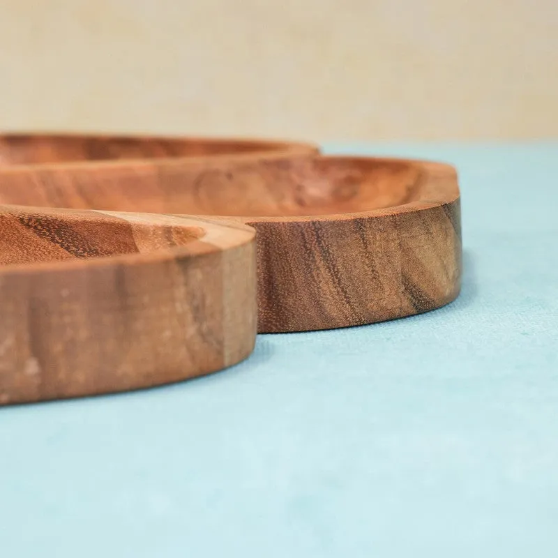 Wood Wave Dining (Wood,Ceramic) Platter - Two Piece Set media 6