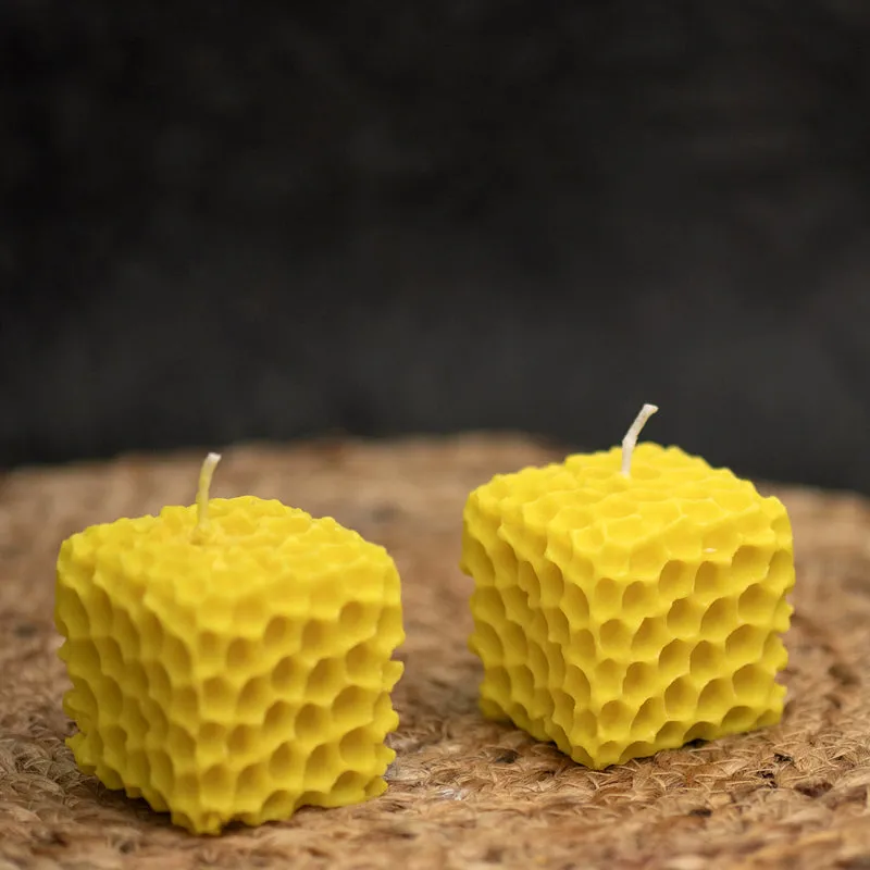 Honeycomb Cinnamon Scented Candle - Set Of Two media 4
