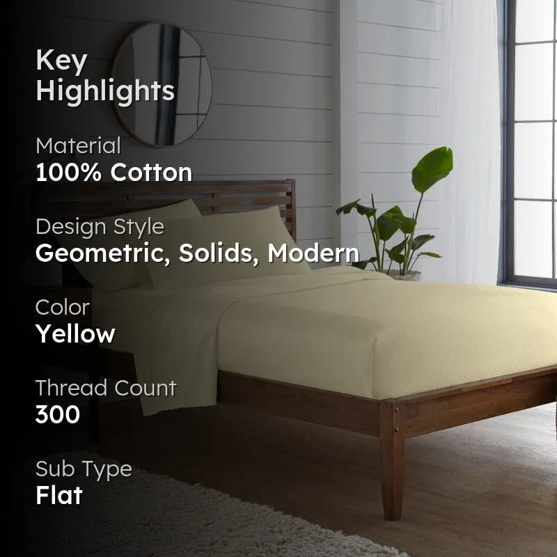 Azva Swiss Dot Cotton Bedsheet (Ivory) - 300 TC media 2