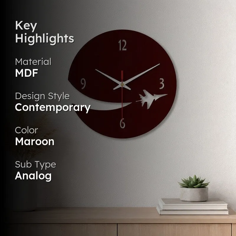 Sky Flyer Wooden Wall Clock media 2