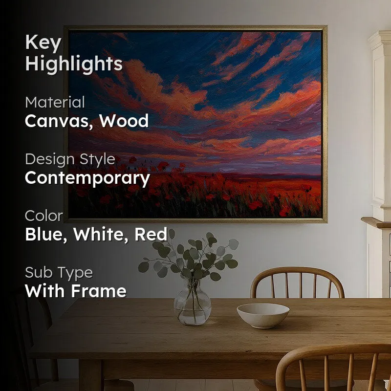 Solar Drift Canvas Wall Painting With Frame media 2