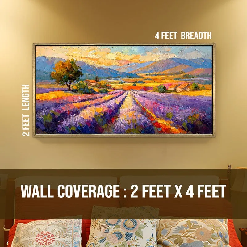 Violet Haze Canvas Wall Painting With Frame media 8