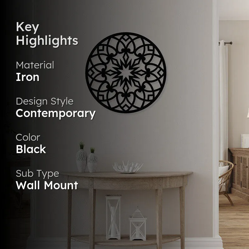 Lesa Mandala Black Iron Wall Accent media 2