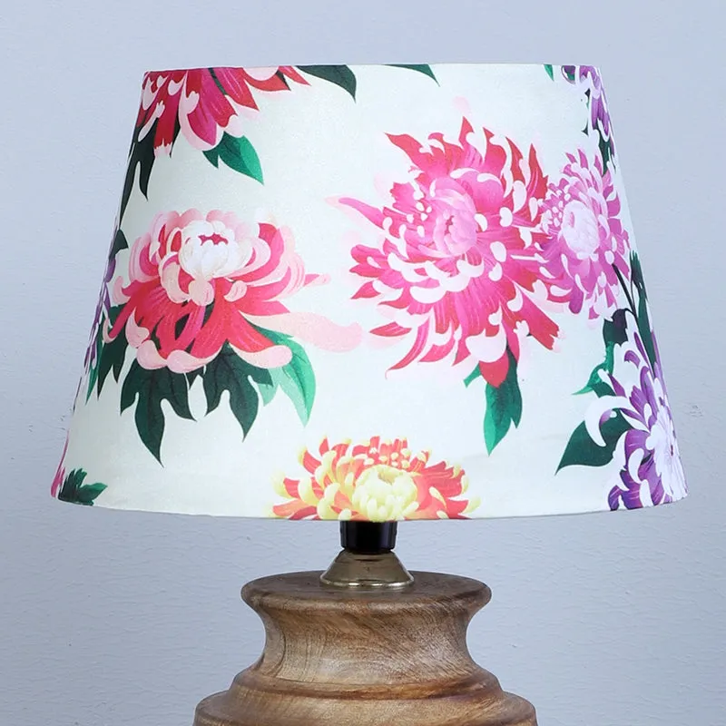 Miyabi Palmer Printed Mango Wood Table Lamp - Multicolor media 3