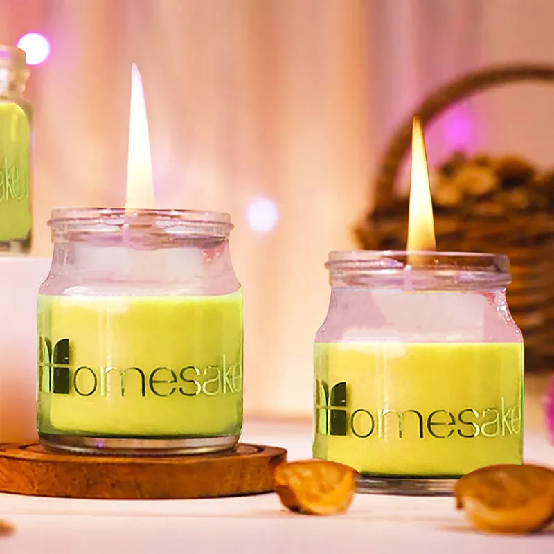 Cenote Scented Candle (Lavender/Yellow) - Set Of Two media 2