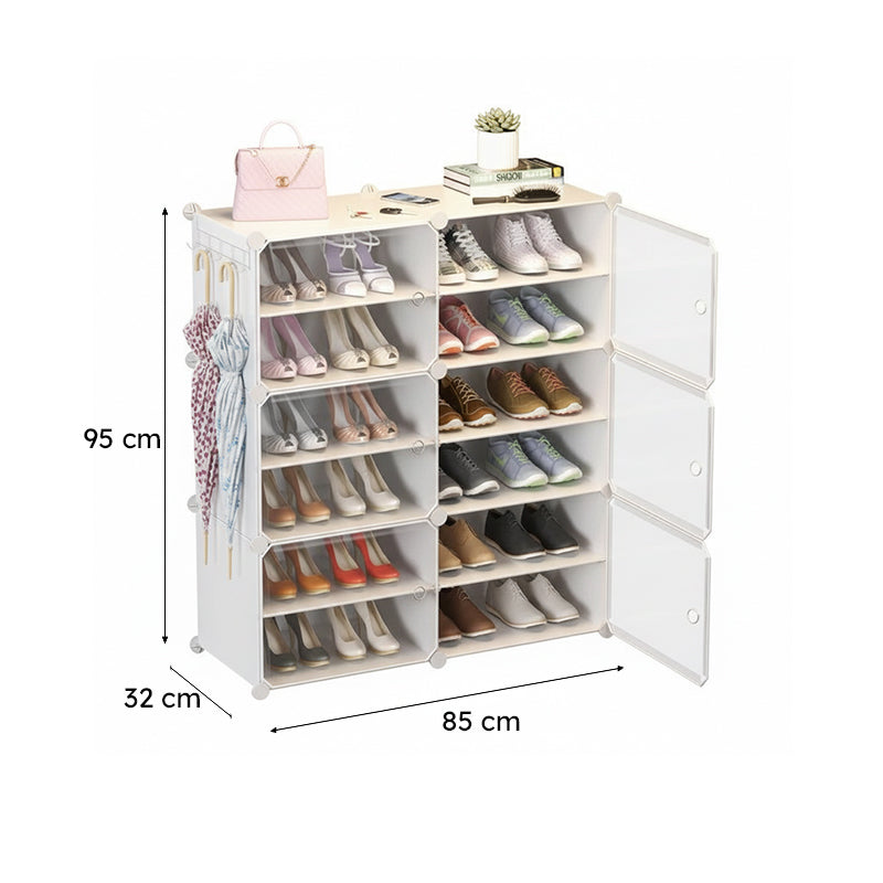 SpaceTread White Plastic & Metal Shoe Racks media 10