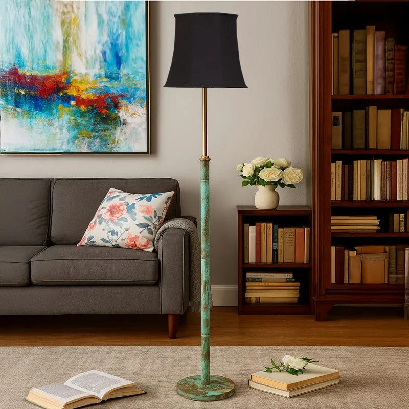 Misty Morning Wooden Floor Lamp - Black media 4