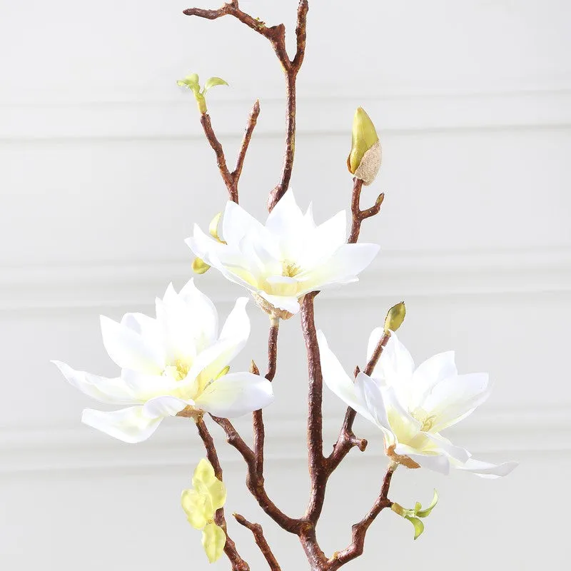 Magnolia Meadow Artificial Flower Stem - White media 5