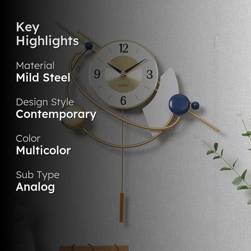 Minute Silent Wall Clock - Multicolor media 2