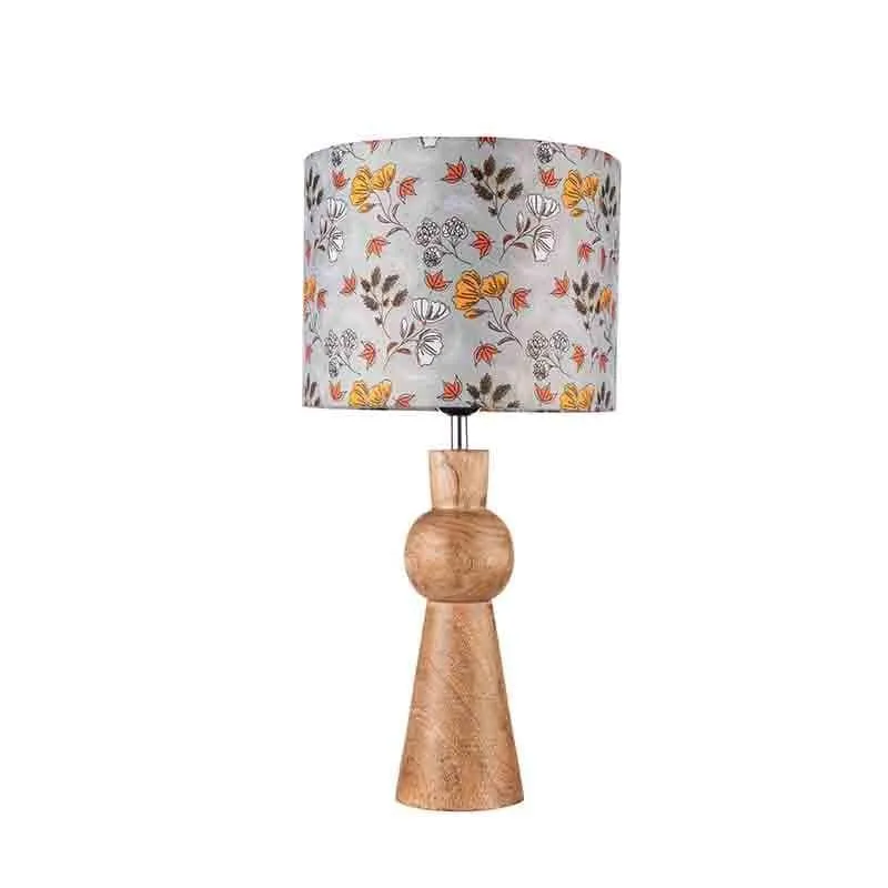 Glorious Gardenia Wooden Table Lamp - Multicolor media 4