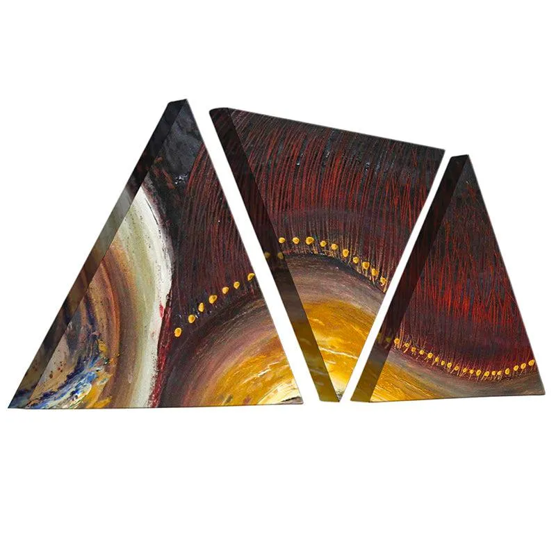 Earthen Nebula Abstract Canvas Wall Art - Set Of Three media 3