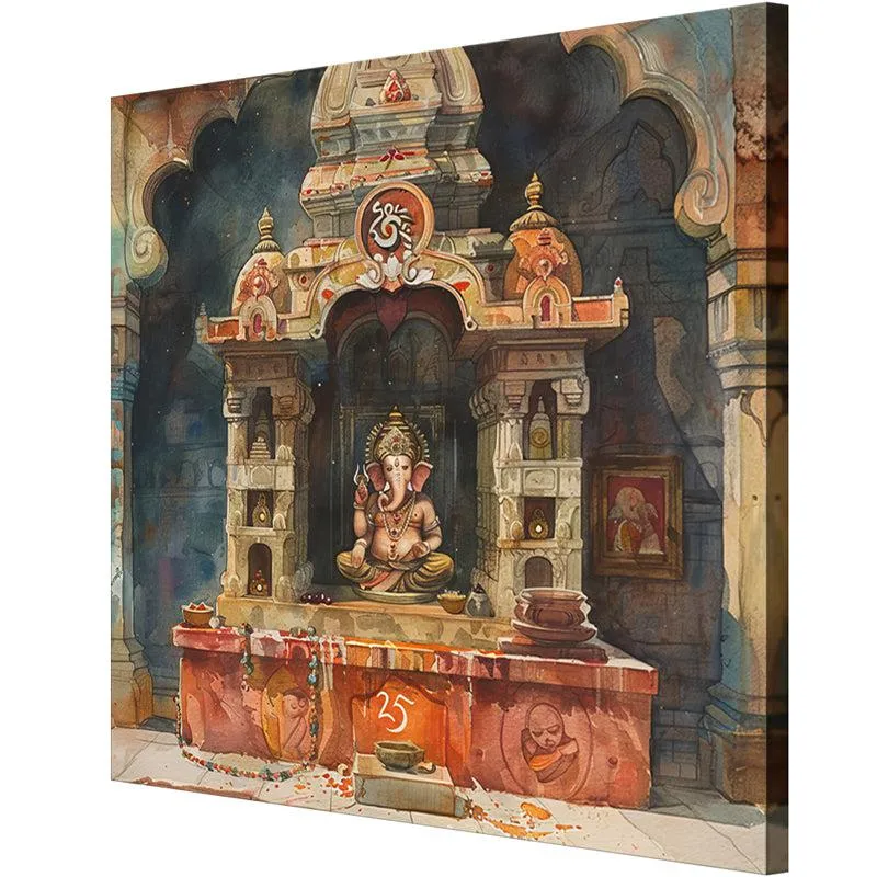 Gajanana Temple Wall Painting media 5