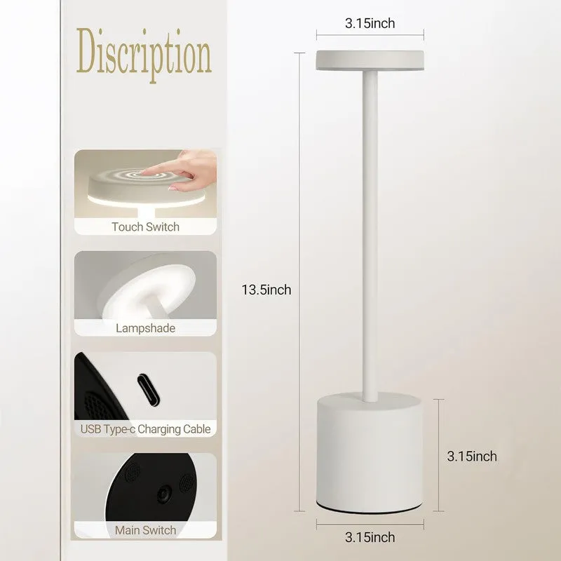 BrightMorph Modern Metal Table Lamp - White media 7