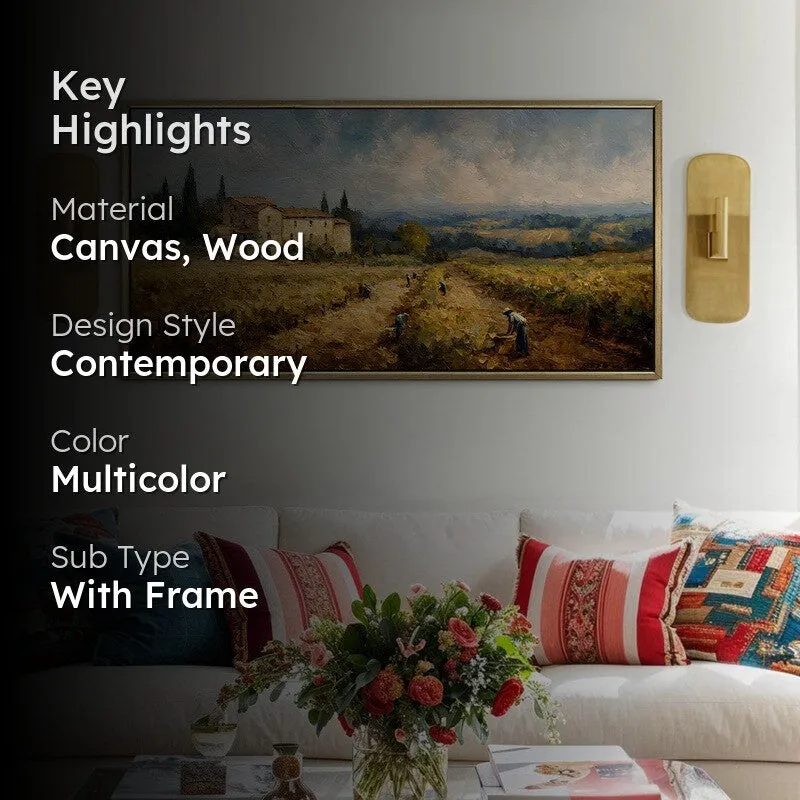 Goldenland Canvas Wall Painting With Frame media 2