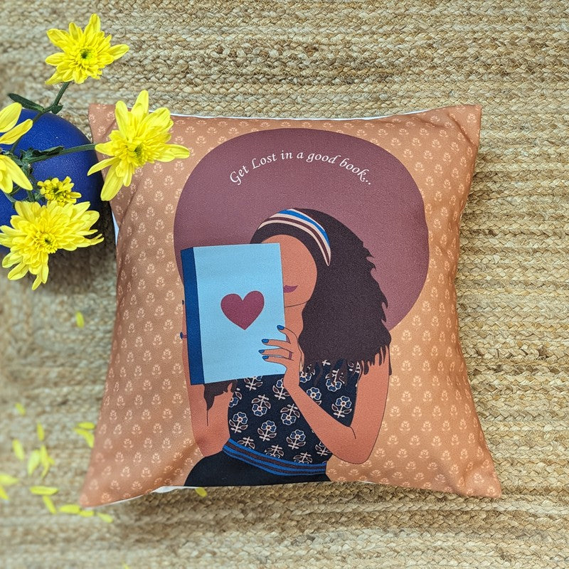 Reading & Relaxing Theme Cushion Cover
