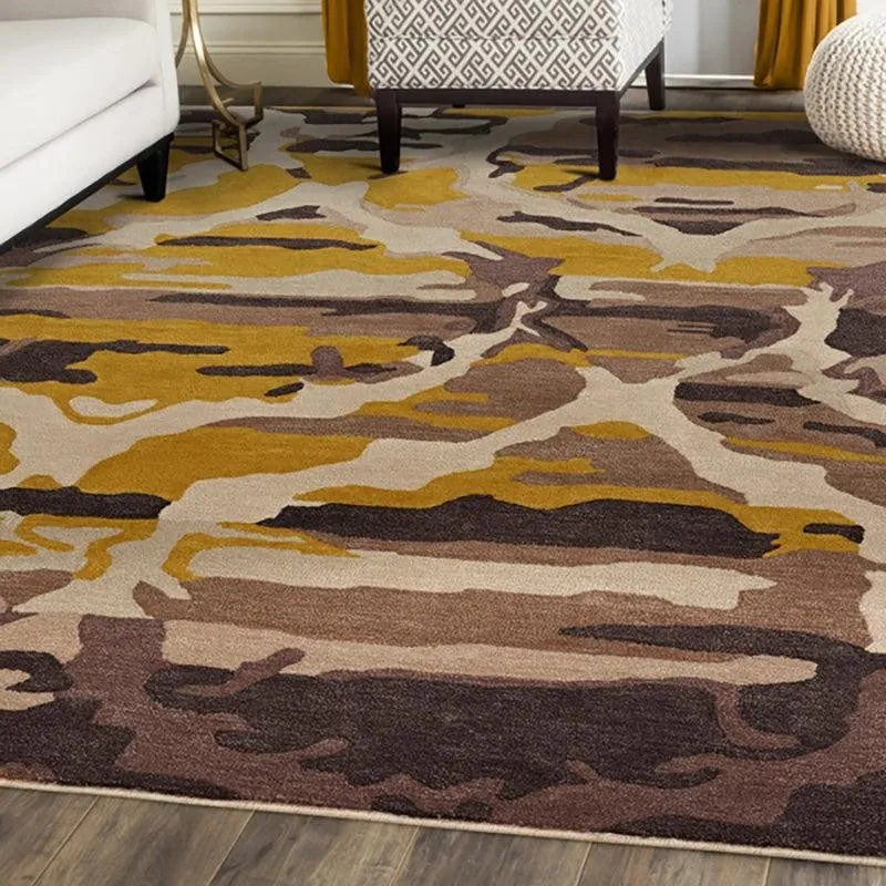 Veles Hand Tufted Abstract Wool & Nylon Carpet - Yellow media 8