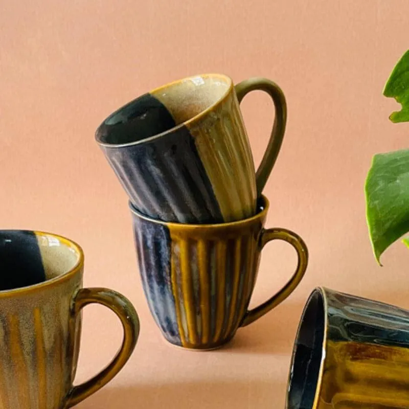 Gramma Ceramic Tea Cup (300 mL Each) -  Set of Four media 4