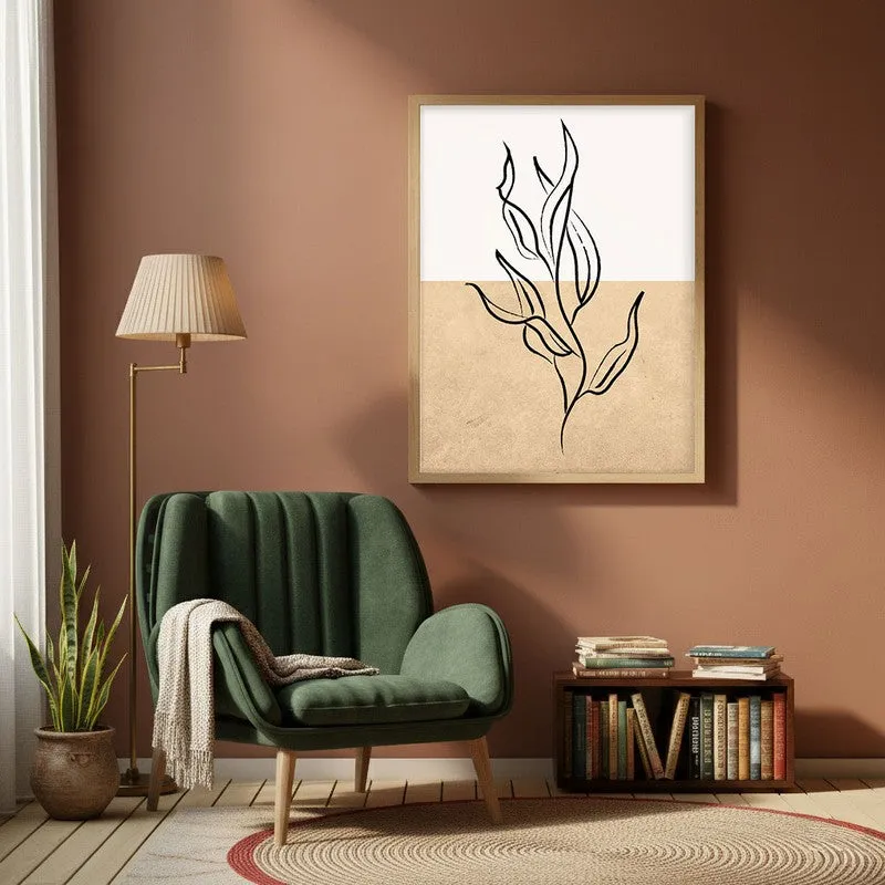 Verdantine Canvas Wall Painting With Brown Frame media 1