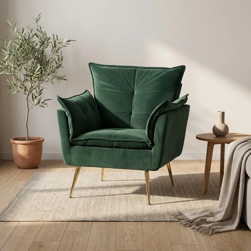 Contura Neem Wood Accent Chair - Green media 1