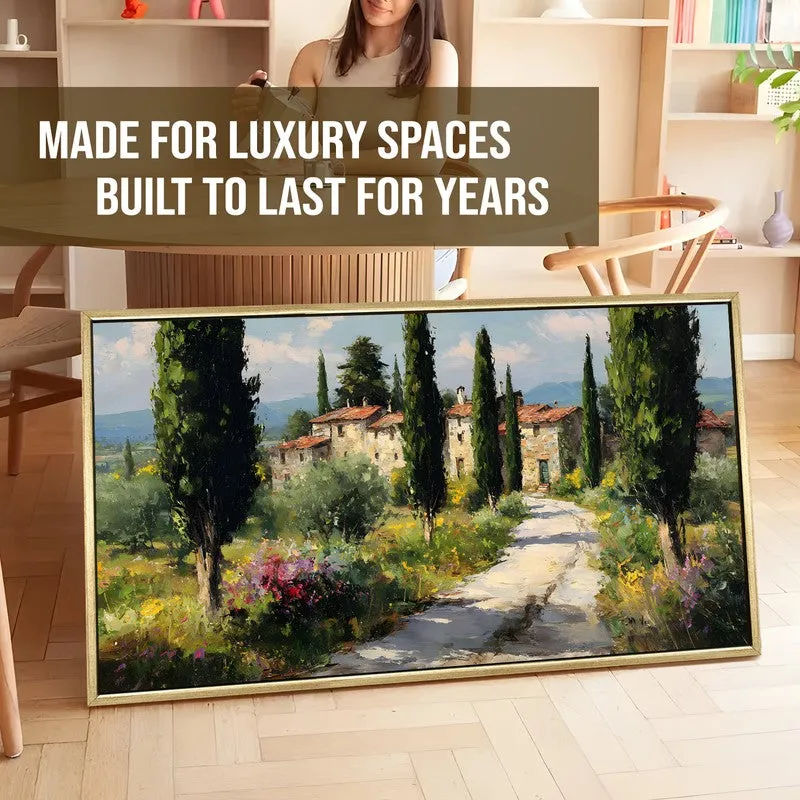 Cypress Path Canvas Wall Painting With Frame media 5