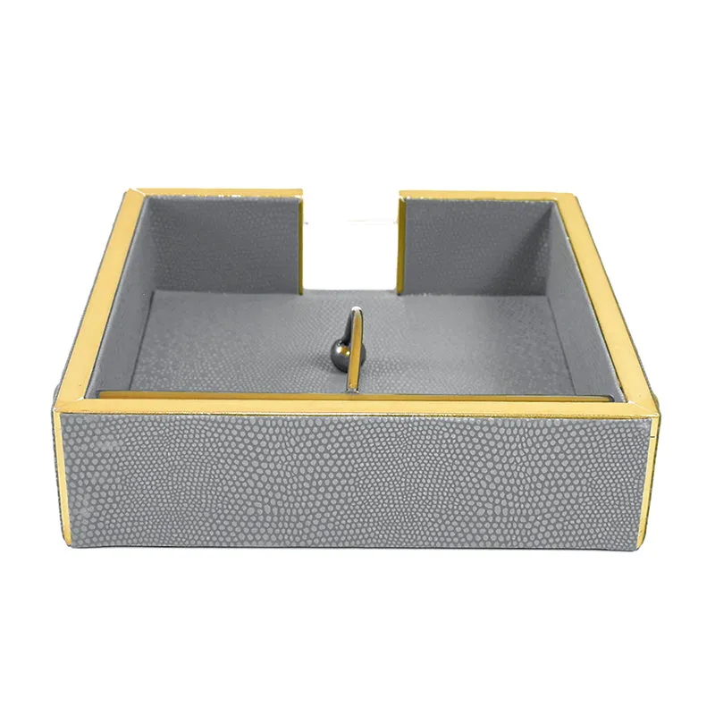 Tisquo Faux Leather Tissue Holder - Grey media 6