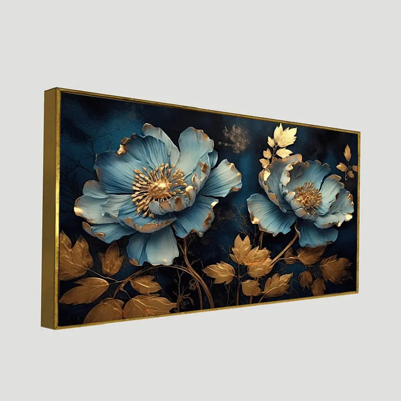 Luxe Peony Wall Painting With Frame media 6