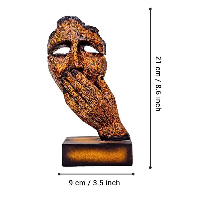 Human Emotions Resin Showpiece - Gold media 5
