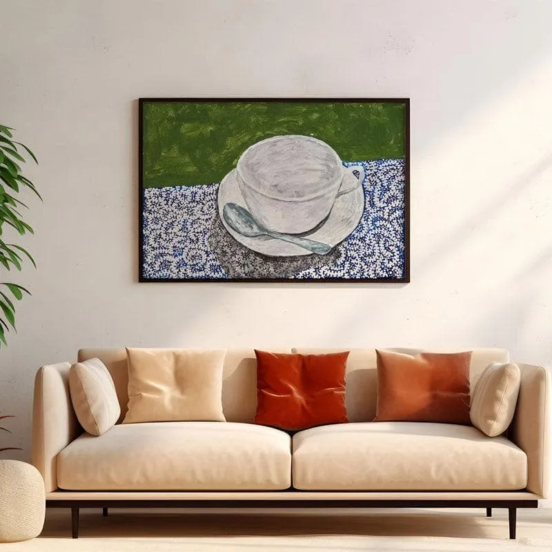 Teatime Tango Canvas Wall Painting - Black Frame media 4
