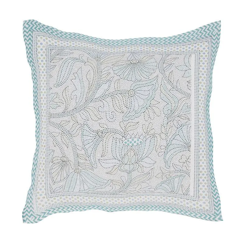 Viya Flora Diwan Set (Blue) - Eight Piece Set media 3