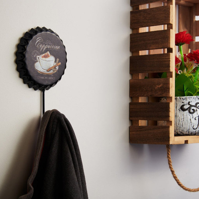 Cappuccino Bottle Cap Retro Wall Hook media 5