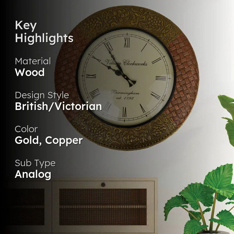 Strokes Of Time Wood Wall Clock media 2