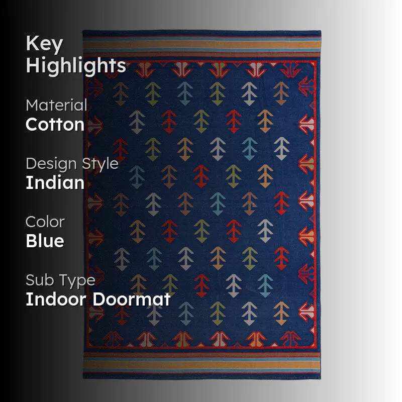 Zerra Cotton Door Mats - Blue media 2