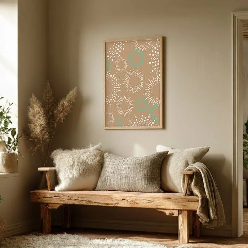 Stellar Echoes Canvas Wall Painting With Brown Frame media 3