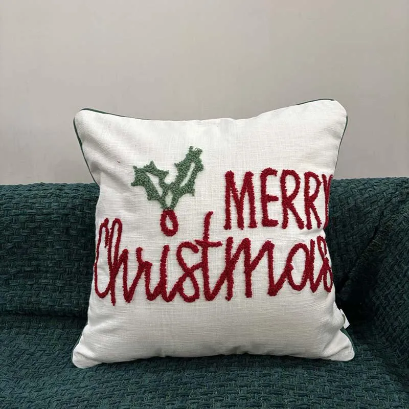 Ruby Christmas Cotton Christmas Cushion Cover media 5
