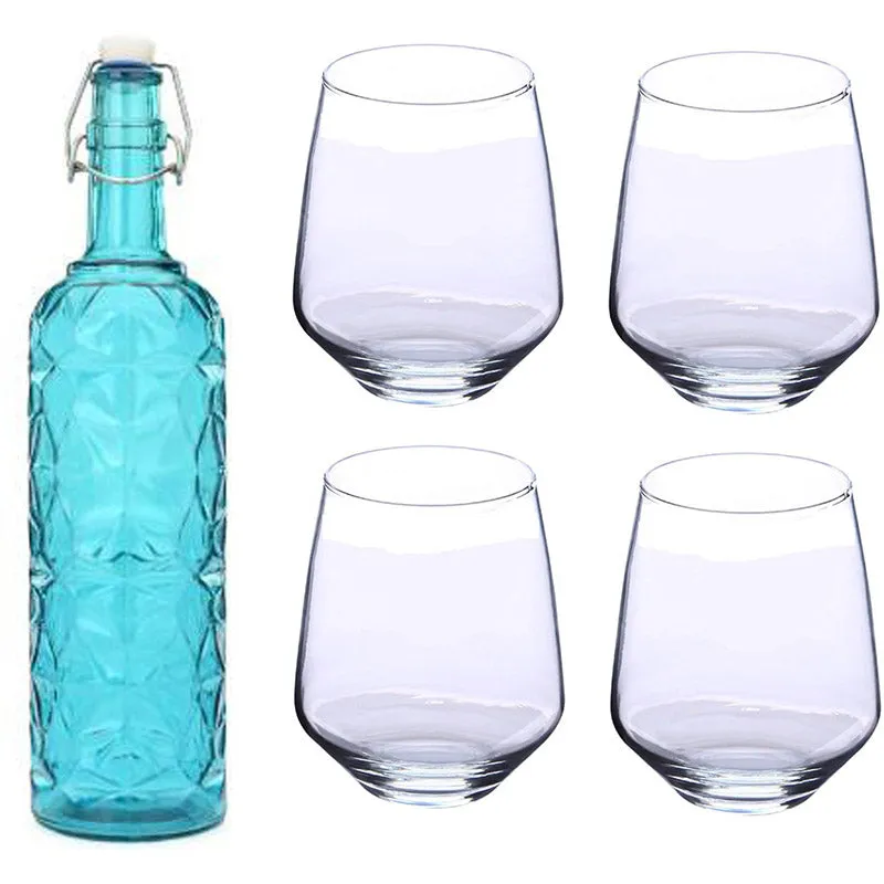 Victor 1000 mL Water Bottle With 350 mL Glasses - Five Piece Set media 1