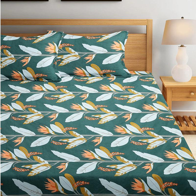 Finley Floral Cotton Blend Bedsheet - 150 GSM media 3
