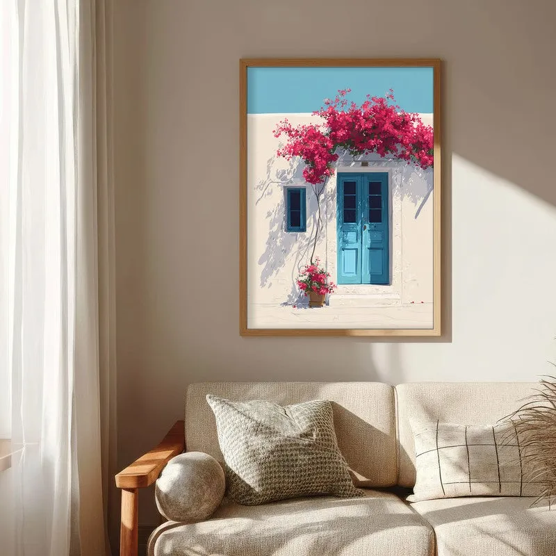 Blooming Vacation Canvas Wall Painting - Brown Frame media 6