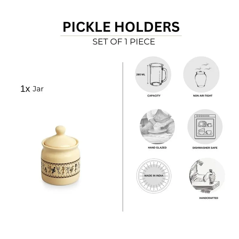 Warli Muse Airtight Storage Jar - 280 Ml media 4