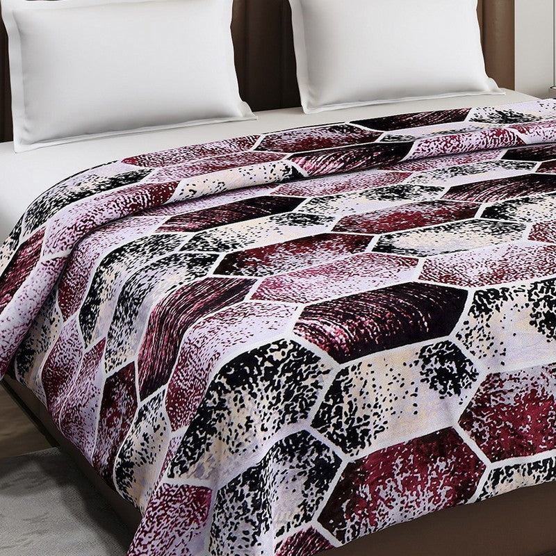 Monte Carlo Artnova Printed Polyester Blanket (Pink) - 300 GSM media 5