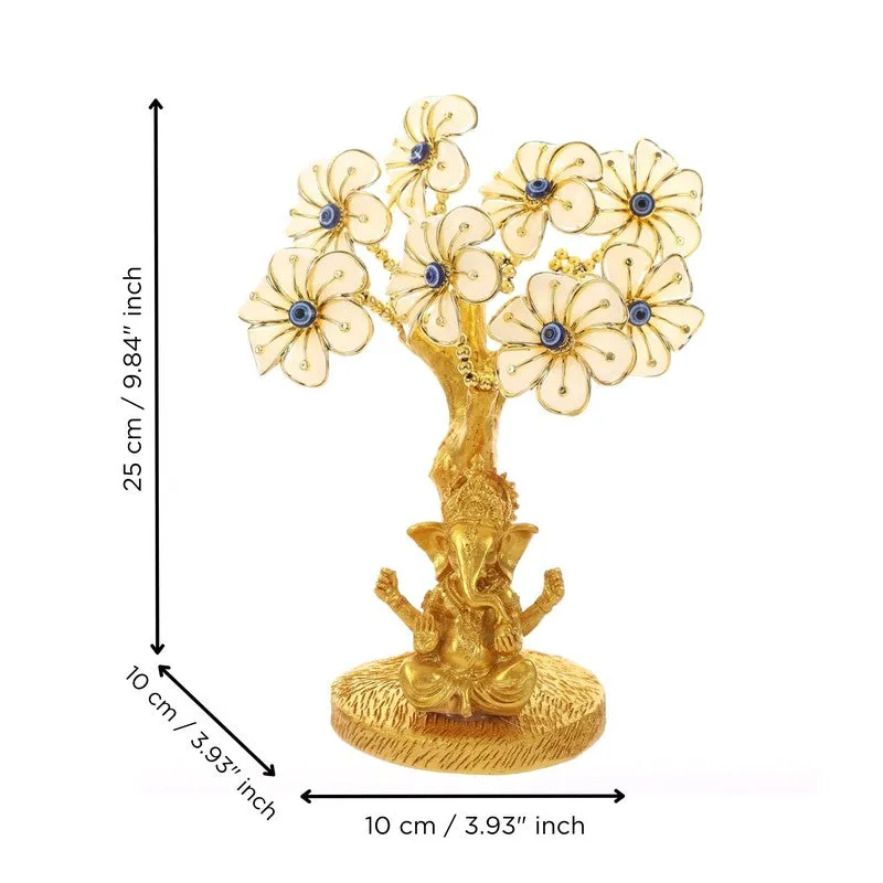 Divine Floral Ganesha Resin Idol media 6