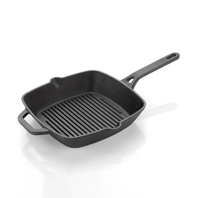 Quadro Long Handle Cast Iron Grill Pan media 3