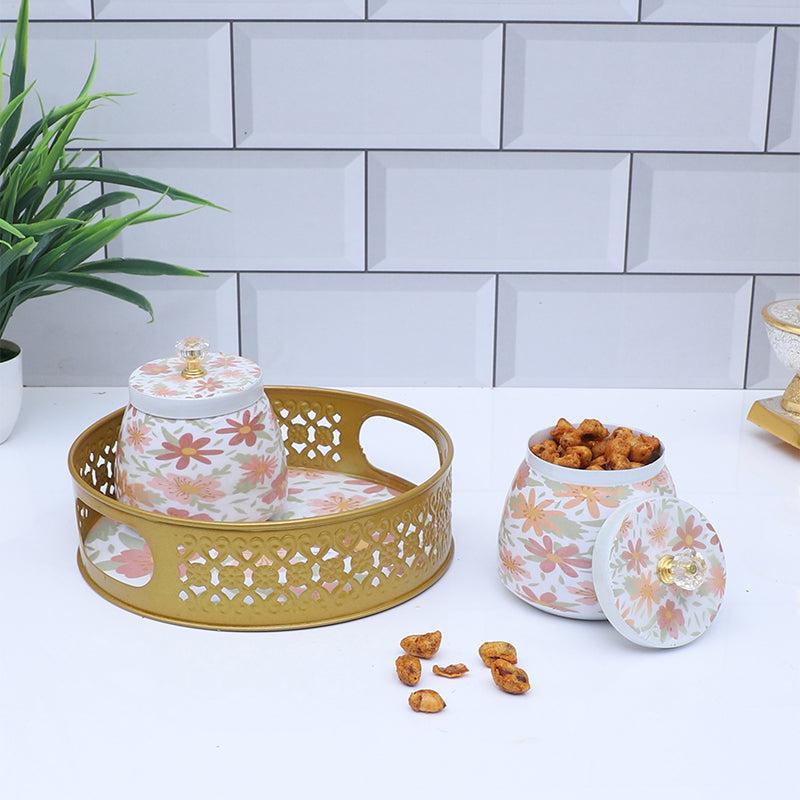 Alev Jar With Tray (200 ML) - Three Piece Set