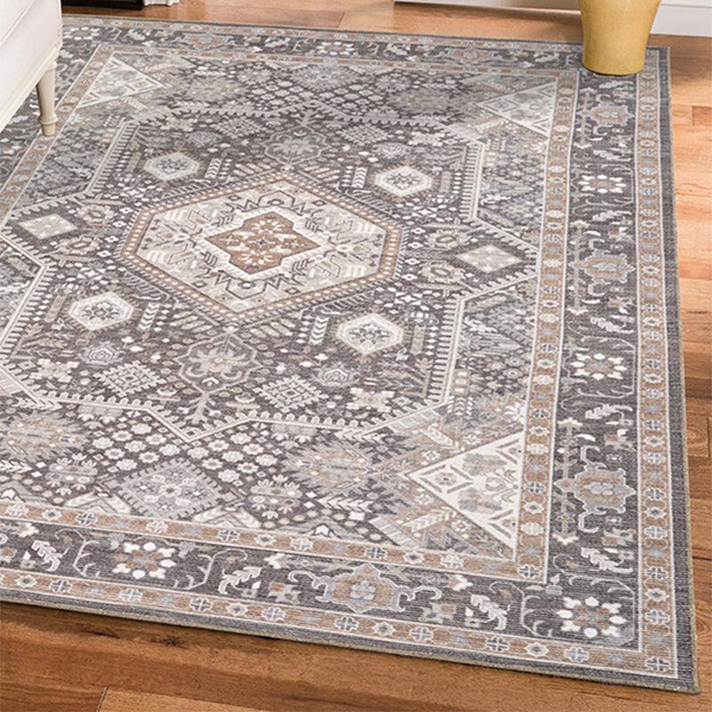 Noah Ethnic Polyester Carpet - Charcoal media 3