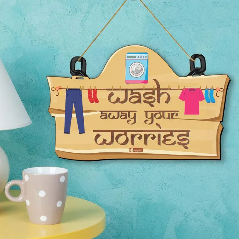 Wash Away Your Worries Wooden Wall Accent media 5