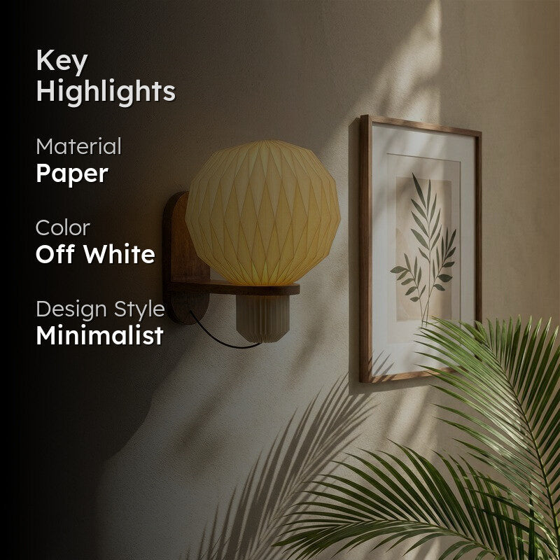 Fig Living Aura Pleat Paper Sconce media 2