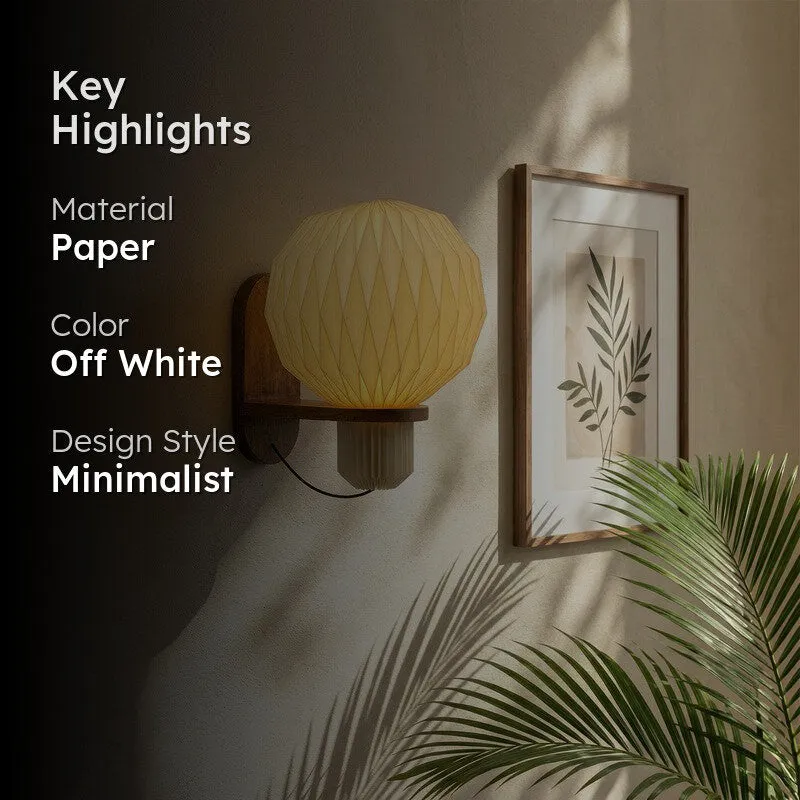 Fig Living Aura Pleat Paper Sconce media 2