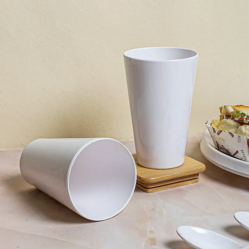 Mainto Melamine Tumbler (White/450ml) - Set Of Two media 3